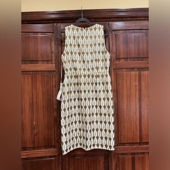 NWT Anthropologie Korovilas Gilded Bryonia Cocktail Sheath Dress Size US 8 - Picture 6 of 6